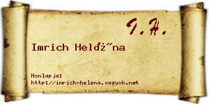 Imrich Heléna névjegykártya